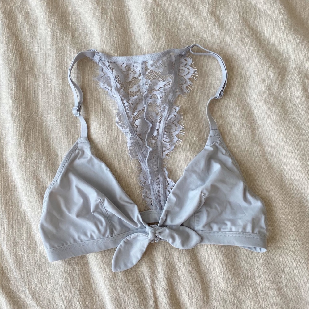 VS soft bralette with lace & tie details